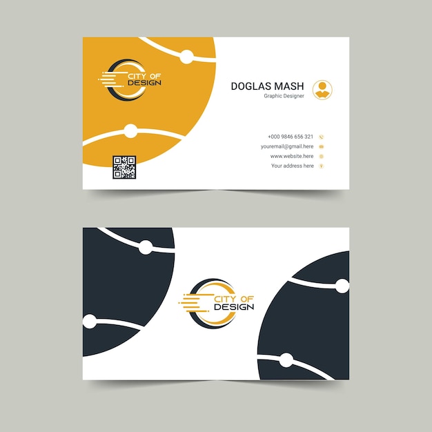 Vector creative and clean doublesided business card template