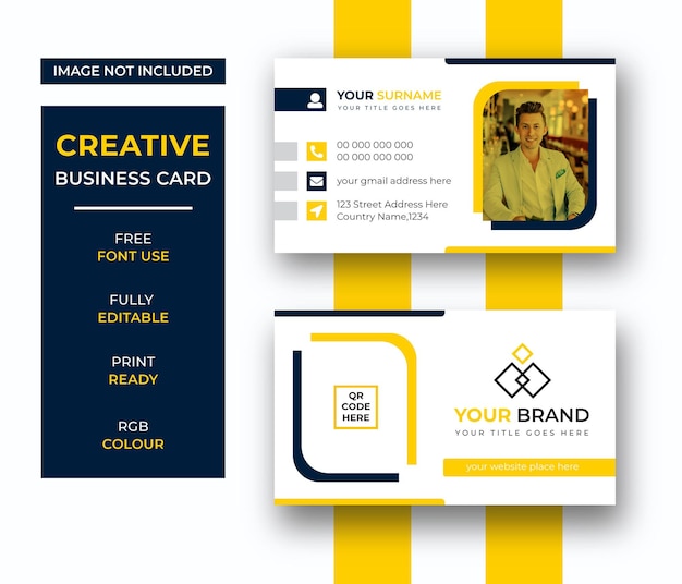 Creative and clean professional business card design template