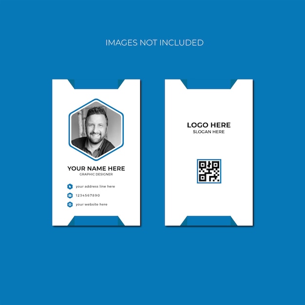 Creative and Clean vertical Business Card premium vector Template Design