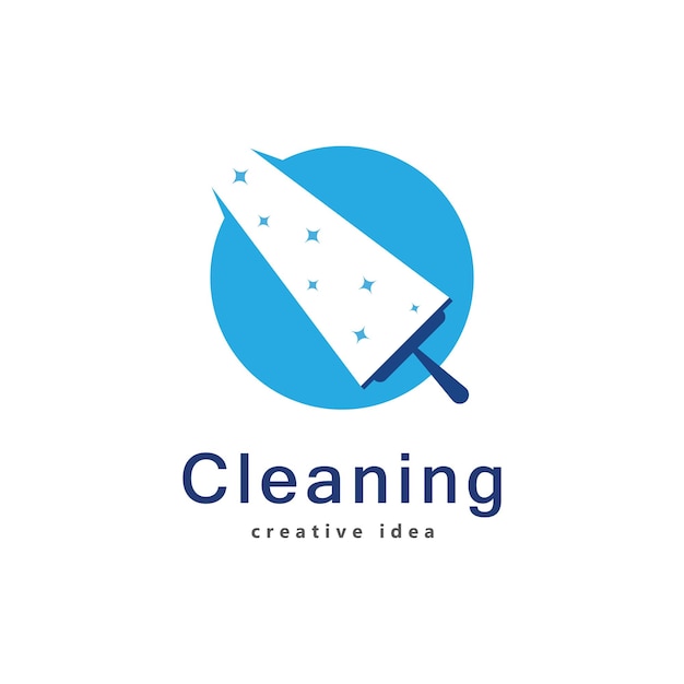 Creative Cleaning Concept Logo Design Template