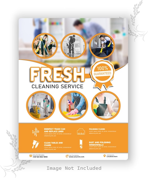 Vector creative cleaning service flyer