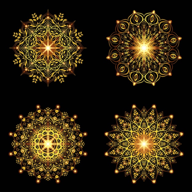 Creative collection golden mandala design