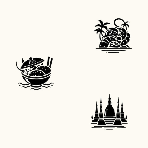 Vector creative collection of various food icon design