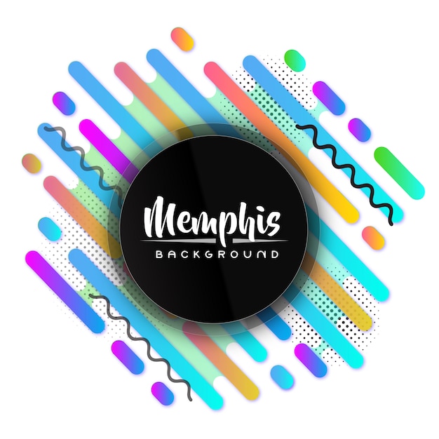 Creative Colorful Modern Memphis Banner Background