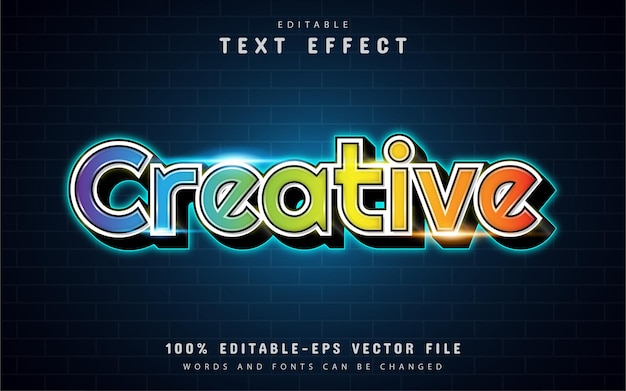 Creative colorful text effect