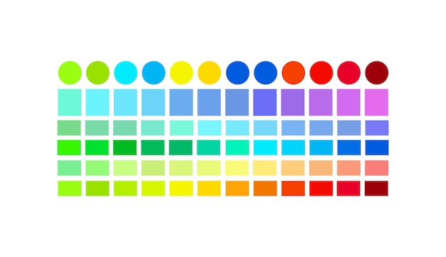 creative colour palette Free vector