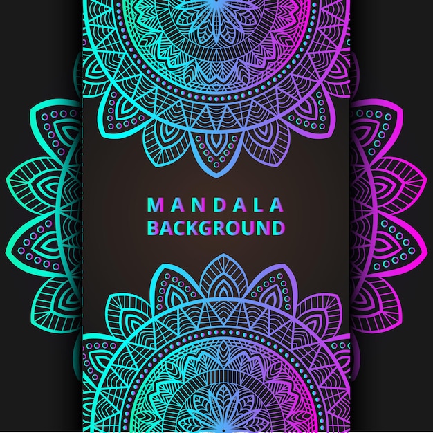 Creative colourful abstract Mandala Art Boho style ornament design template premium mandala vectos