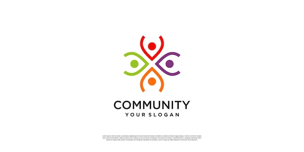 Creative community abstract logo design Premium Vector part 3