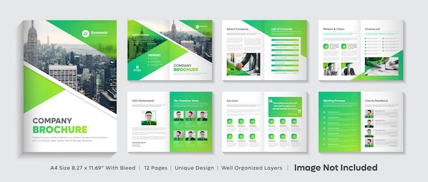 Creative company brochure template design or company profile brochure template layout design