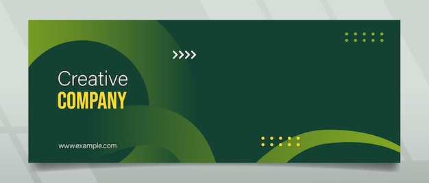 Creative Company Green Background Banner Design