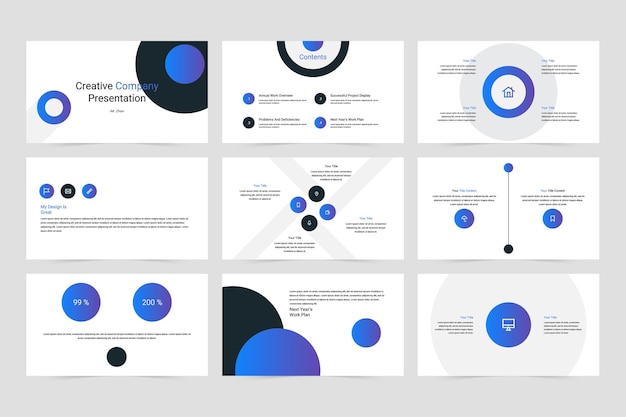 Creative company vector presentation template