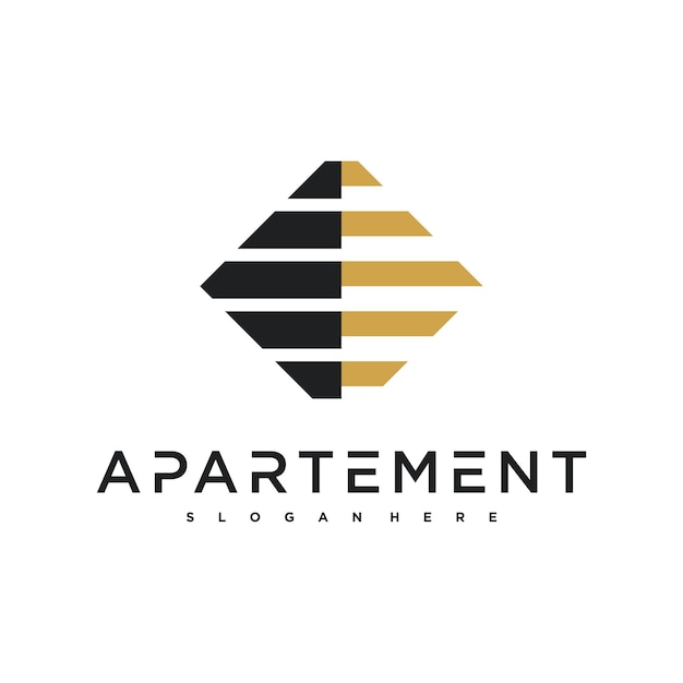 Vector creative concept of apartment logo design premium vector