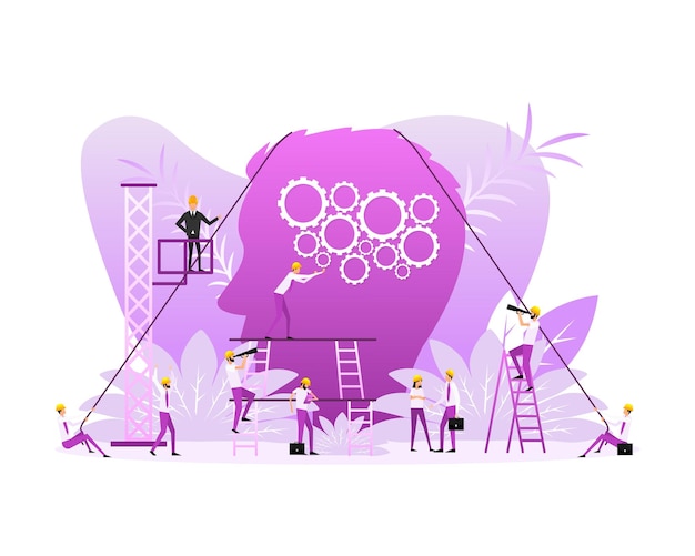 Creative concept idea Creative vector illustration Team work concept