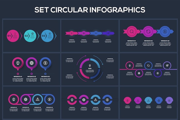 Creative concept for infographic Business data visualization