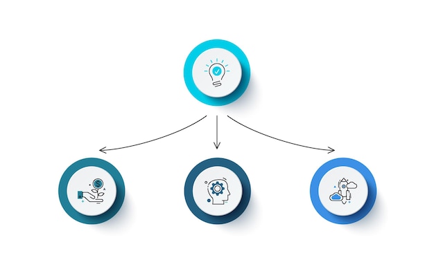 Creative concept for infographic. Flowchart diagram with 4 steps.