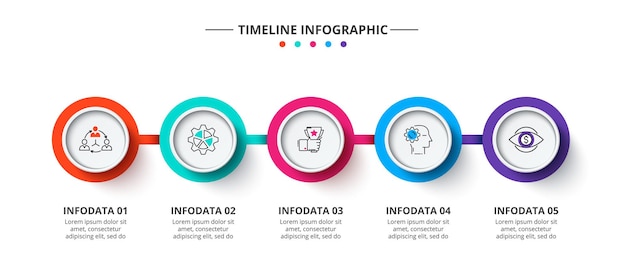 Creative concept for infographic. Process chart with 5 steps, options, parts or processes.