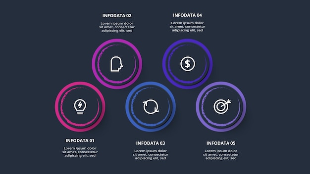 Creative concept for infographic with steps options parts or processes