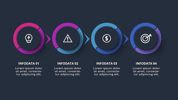 Creative concept for infographic with steps options parts or processes