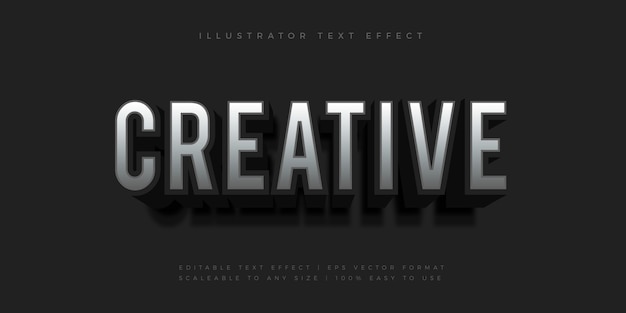 Creative Contrast Monochrome Text Style Font Effect