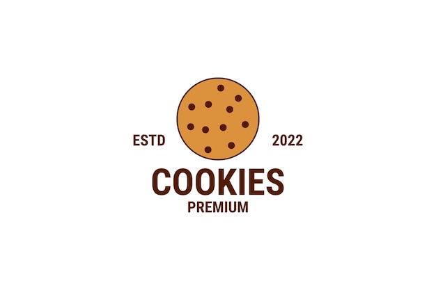 Creative cookie bakery logo design vector template illustration