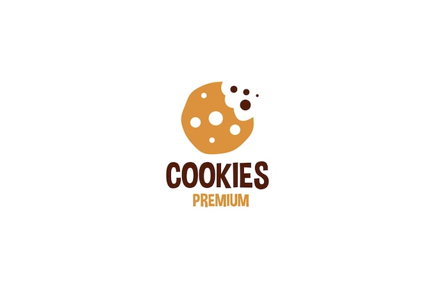 Creative cookie bakery logo design vector template illustration