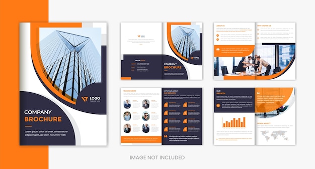 Creative corporate 8 pages brochure design template