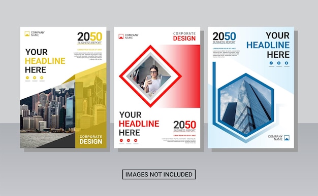 Creative corporate book cover collection design template