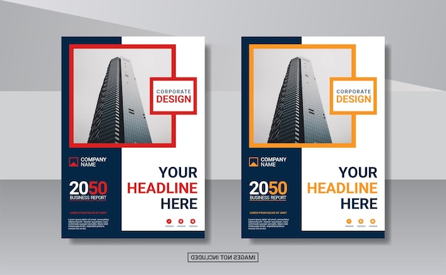 Creative corporate book cover design template