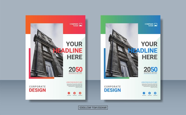 Creative corporate book cover design template