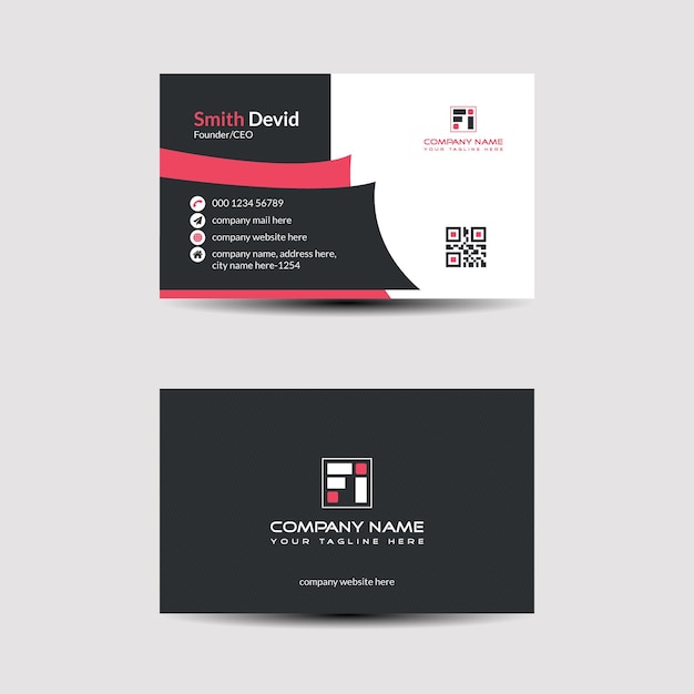 Creative corporate business card templates vector