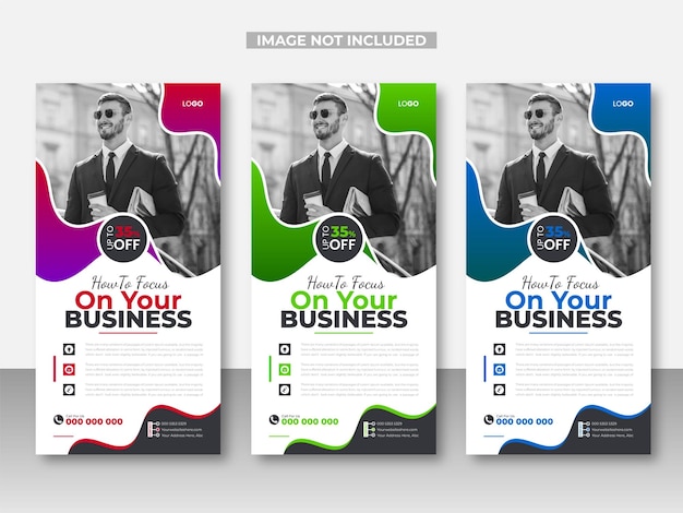 Creative Corporate Business dl flyer or rack card design template rollup banner