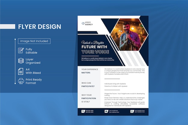 Creative corporate business flyer design template