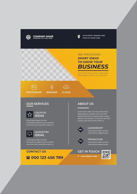 Creative corporate business flyer design template