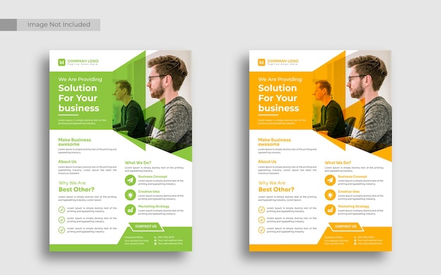 Creative corporate business flyer design template