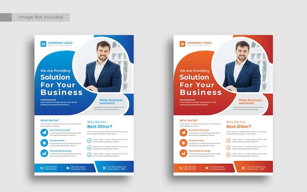 Creative corporate business flyer design template