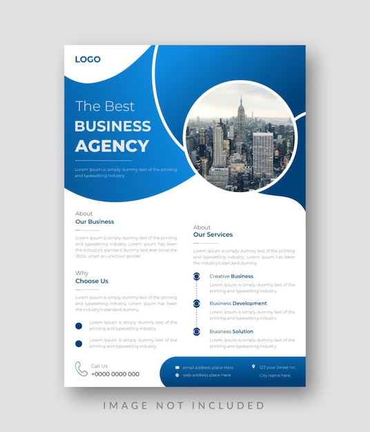 Creative corporate and business flyer design template