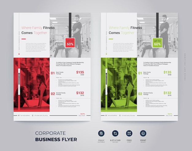 Vector creative corporate business flyer design