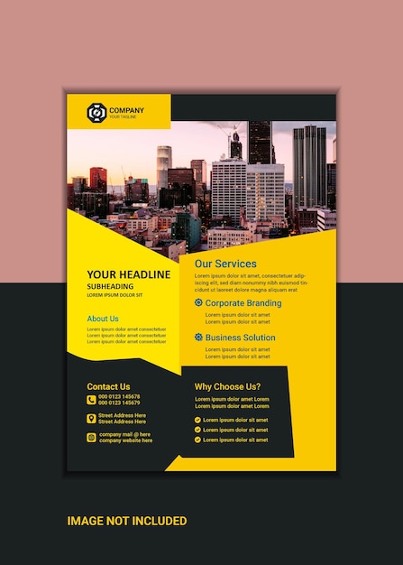 Creative Corporate Business Flyer Template A4 Size with Bleed Vector design