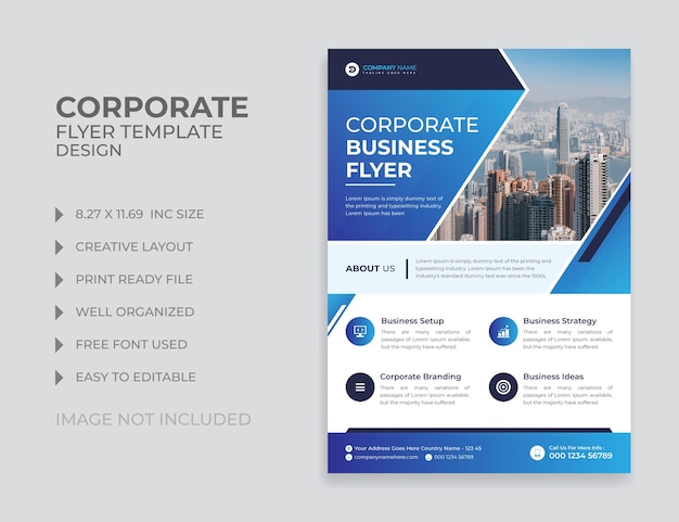 Creative corporate amp business flyer template design Premium Vector