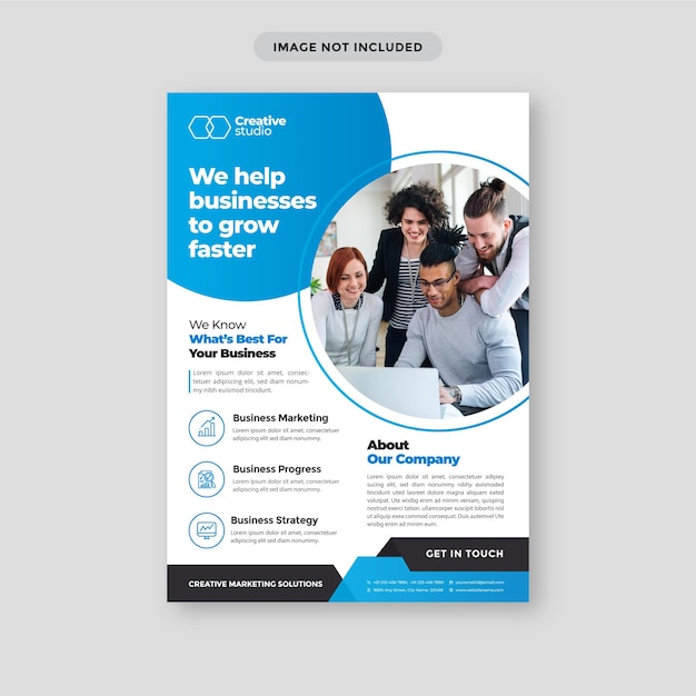 Creative corporate  business flyer template design