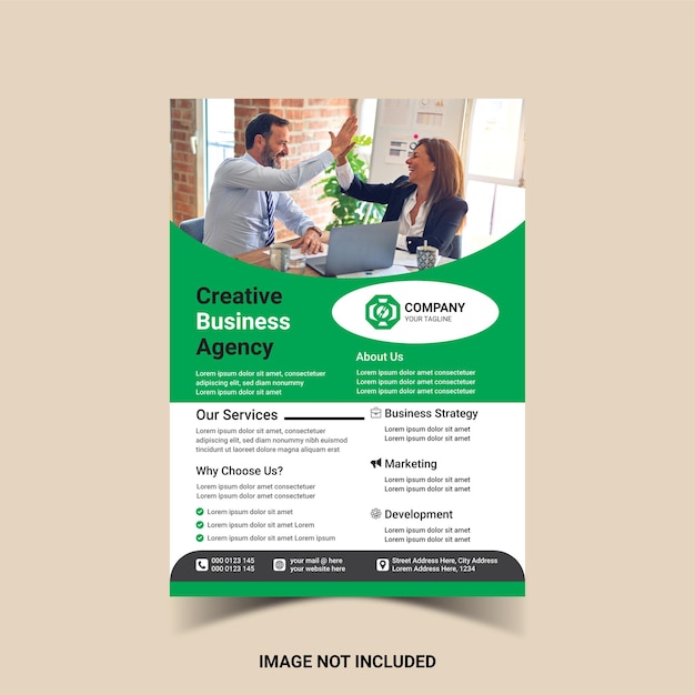 Creative Corporate Business Flyer Template Simple and clean A4 Size Vector design