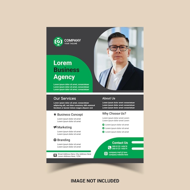 Creative Corporate Business Flyer Template Simple and clean A4 Size Vector design