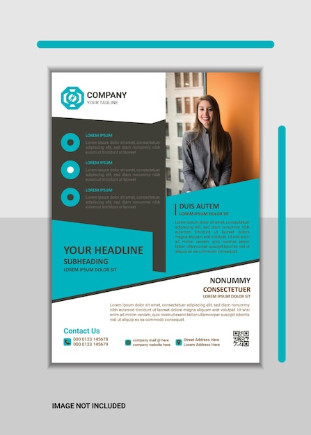 Creative Corporate Business Flyer Template Simple and clean A4 Size with Bleed Vector design