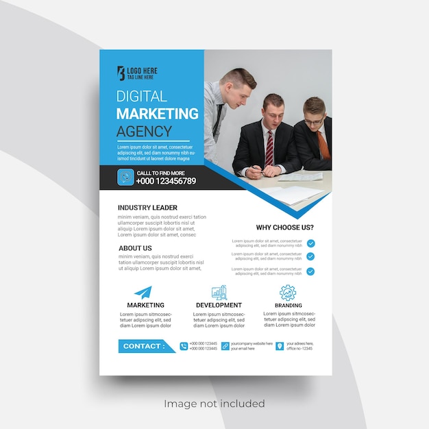 Creative corporate business flyer template unique shape used for business poster layout