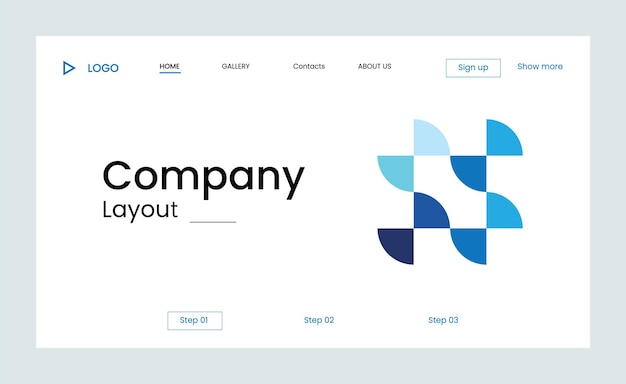 Creative corporate business landing page design