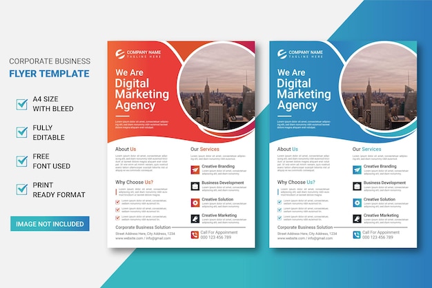 Creative corporate business marketing flyer template