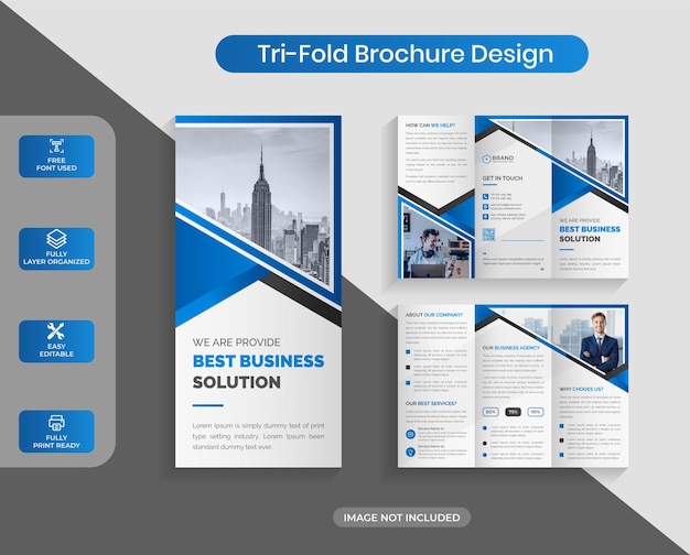 Creative Corporate Business TriFold Brochure Design