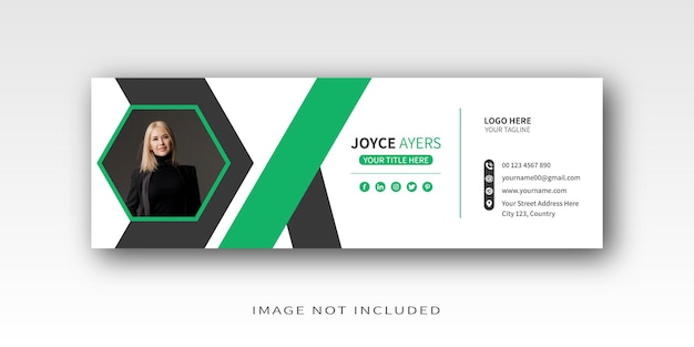 Creative Corporate email signature template or email footer template