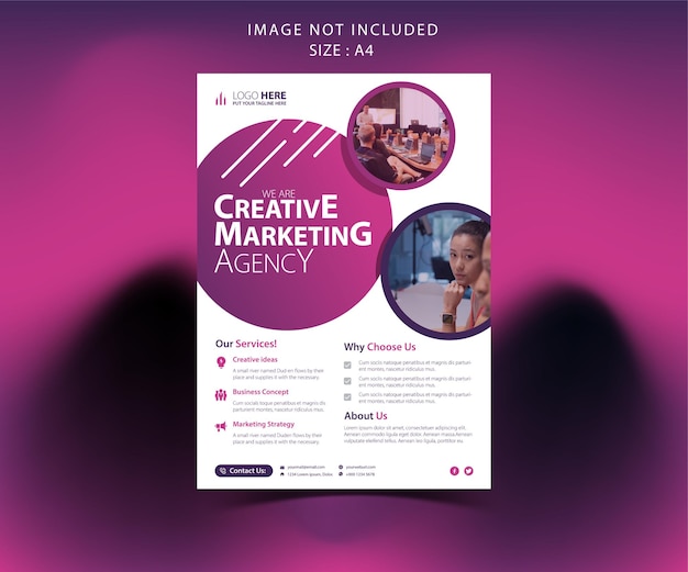 Vector creative corporate flyer design