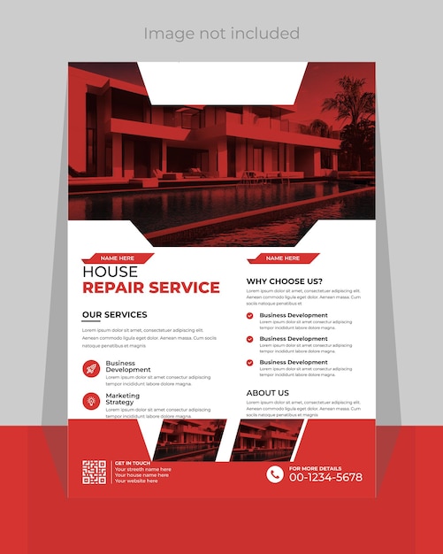 Creative corporate home repair flyer template